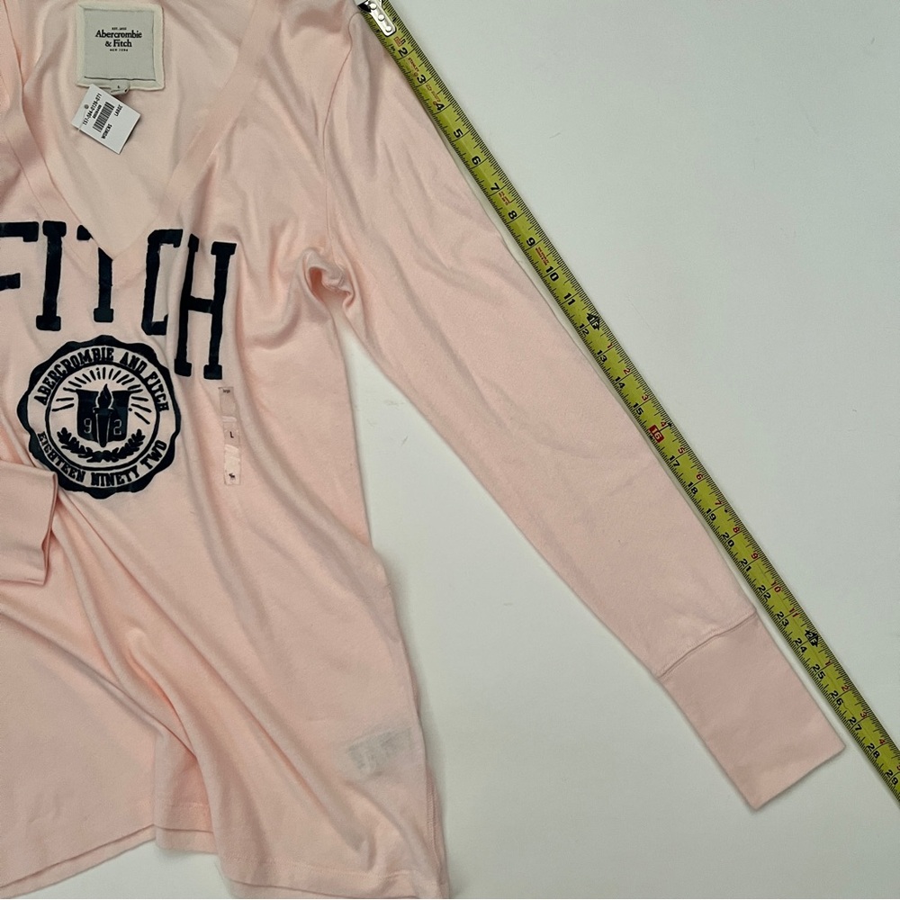 Abercrombie & Fitch Long Sleeve V Neck Tee - Picture 10 of 10